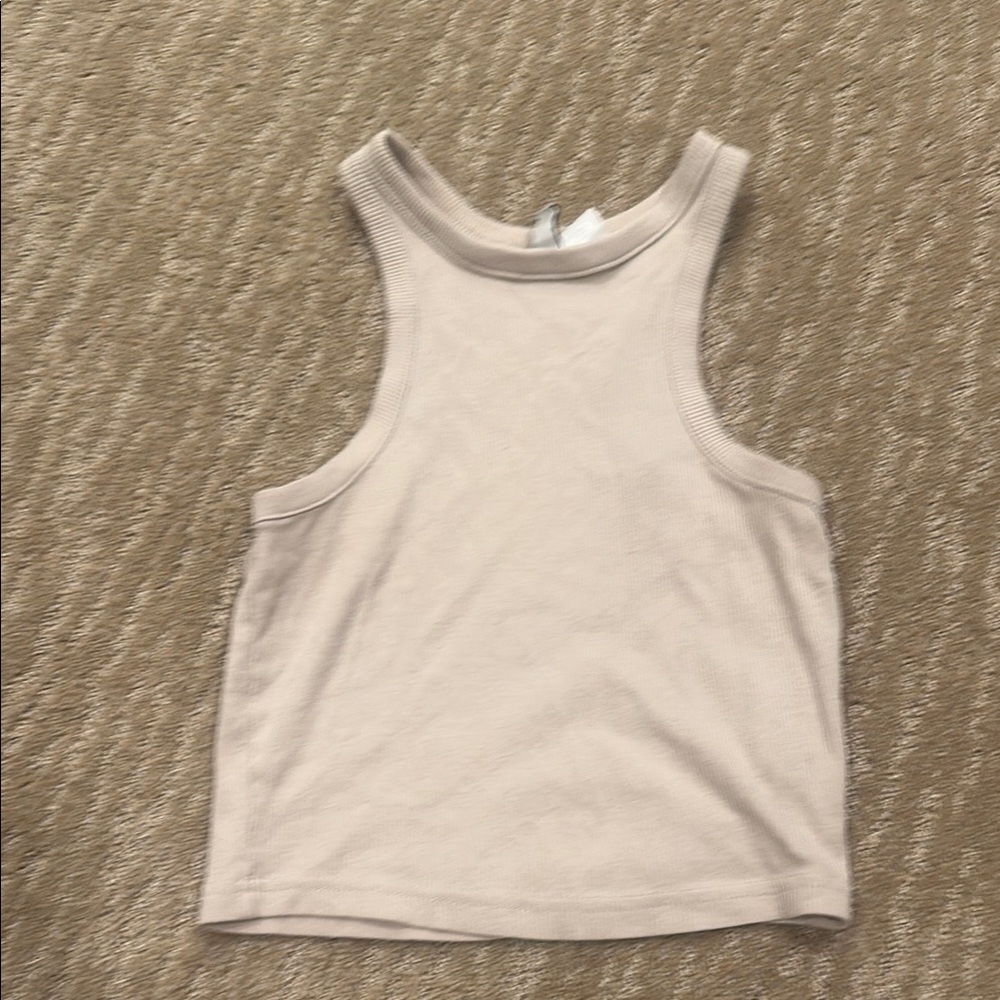 Beige Sleeveless Tank Top